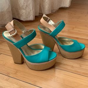 GUESS Heels in Teal
